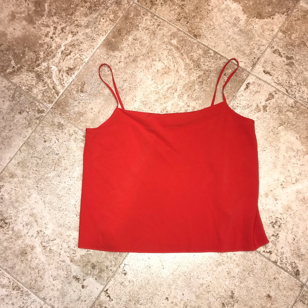 TOPSHOP Red Crop Top NWOT Sz 8/M